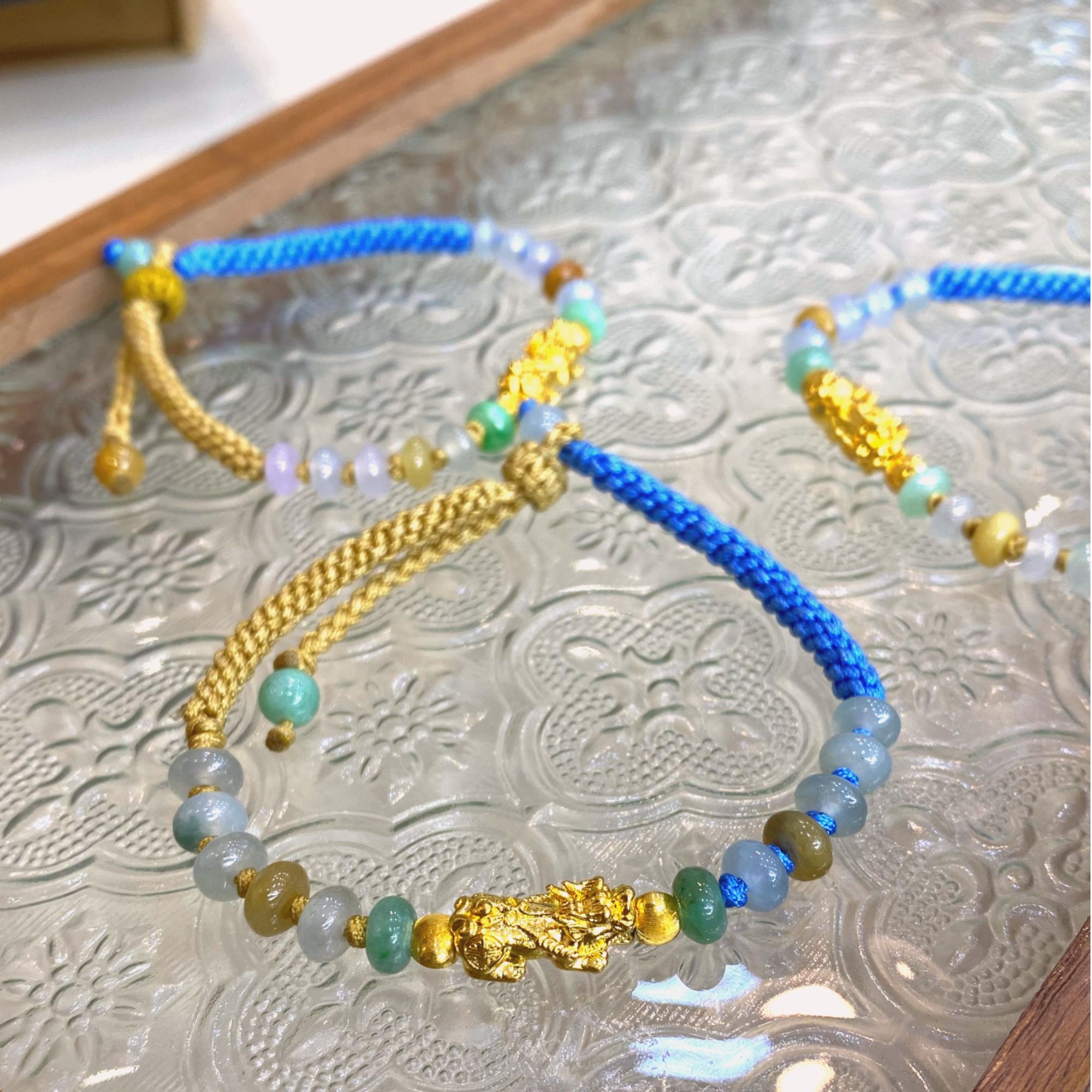 【2025蛇年 有金】翡翠鼓珠足金貔貅手绳，多样性发货1件