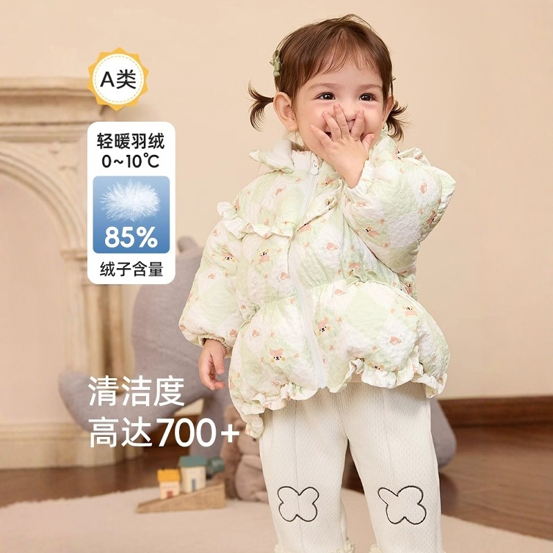 XX25D01法式经典女童2025冬季新款羽绒服