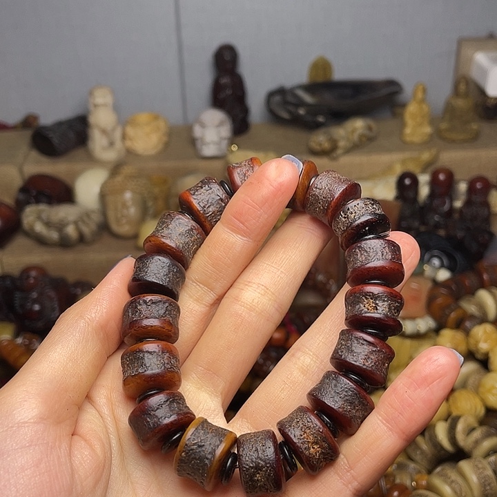 手串/手链牛骨微瑕红润老嘎手串1.6