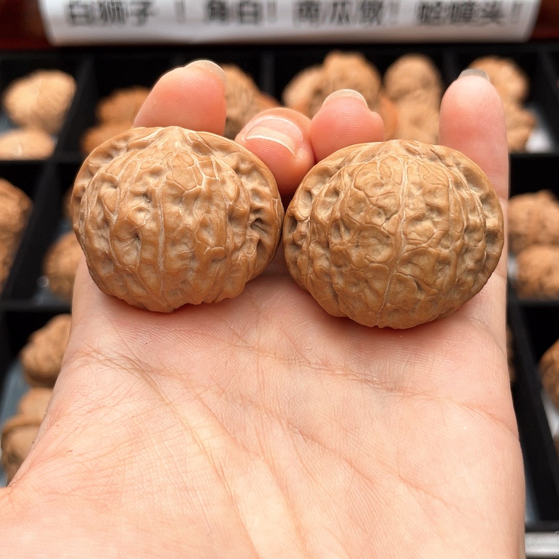 把件文玩核桃36稀有小尺寸圆凹底➕近正肩球形肚子3601