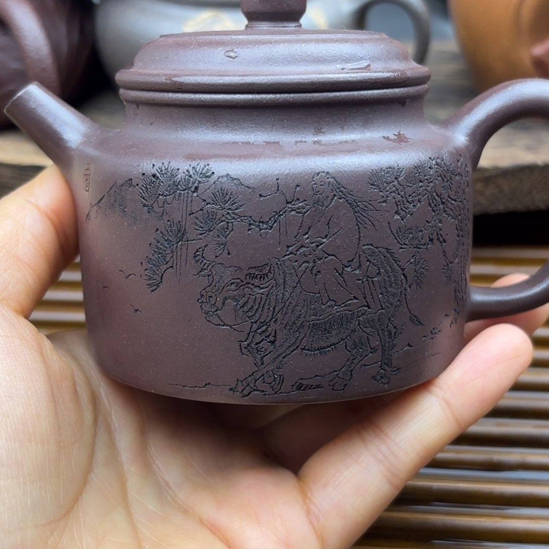 茶壶紫砂德钟天青紫泥170c c