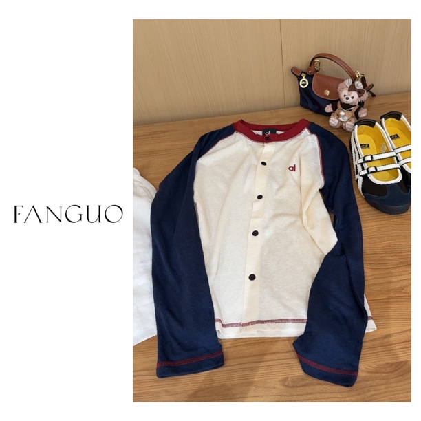 a1*巨好看呜呜！雪花竹节棉 撞色插肩袖防晒开衫小外套女26185