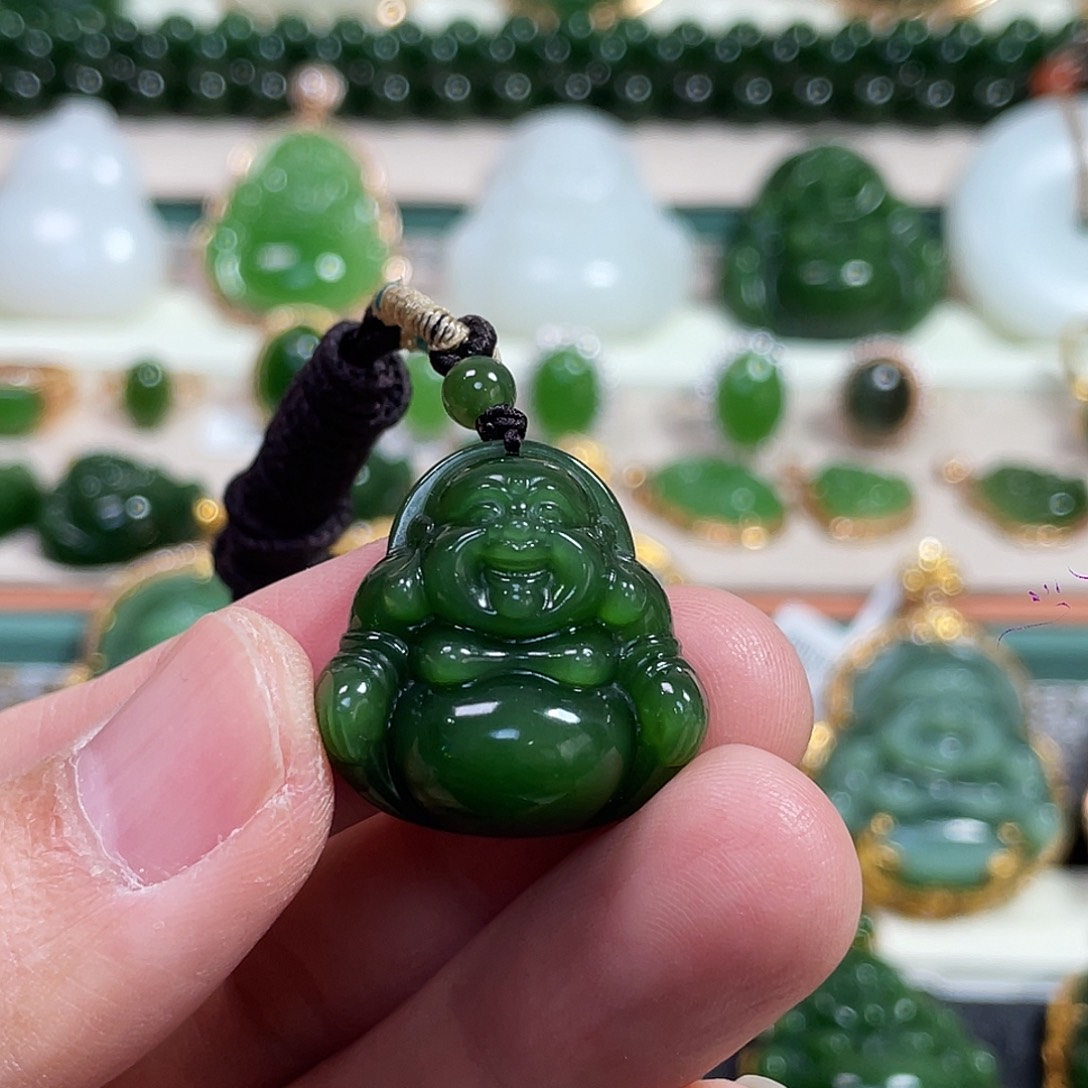 和田玉（碧玉）未镶嵌颈饰25mm