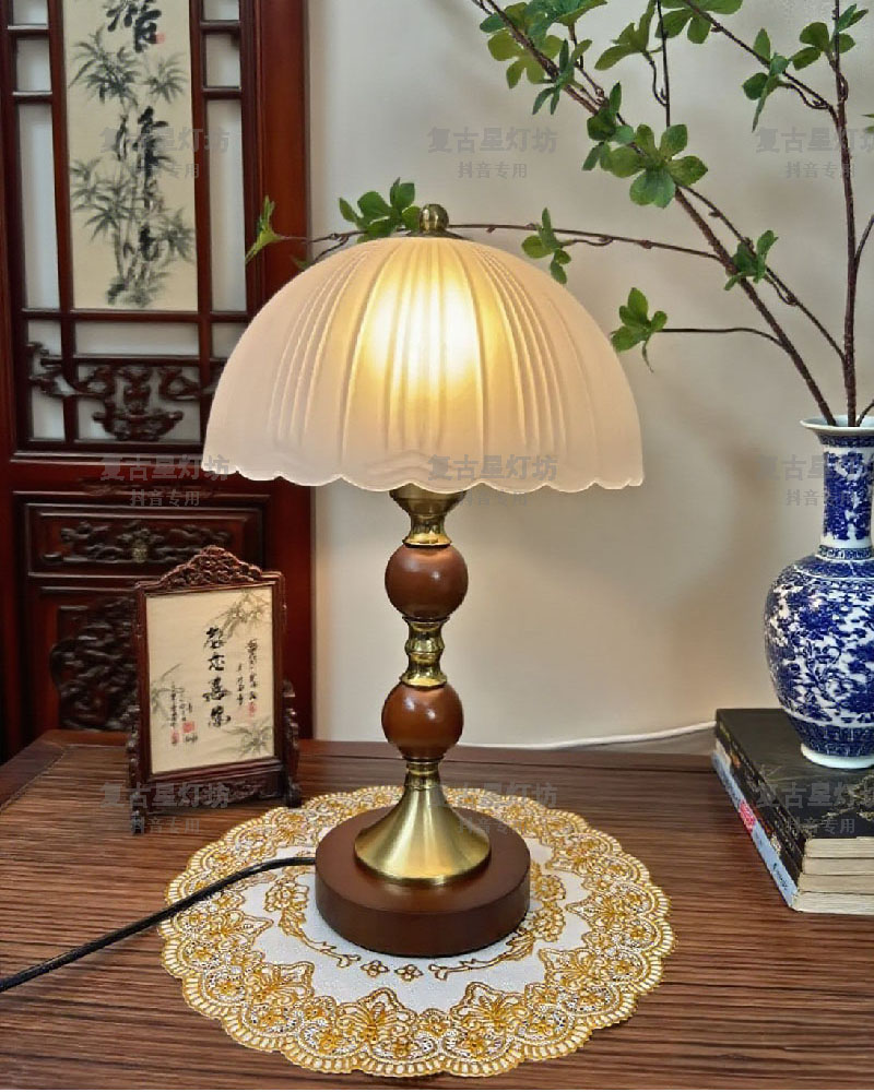 新中法式竹节台灯床头台灯卧室客厅书房护眼台灯创意办公学习台灯