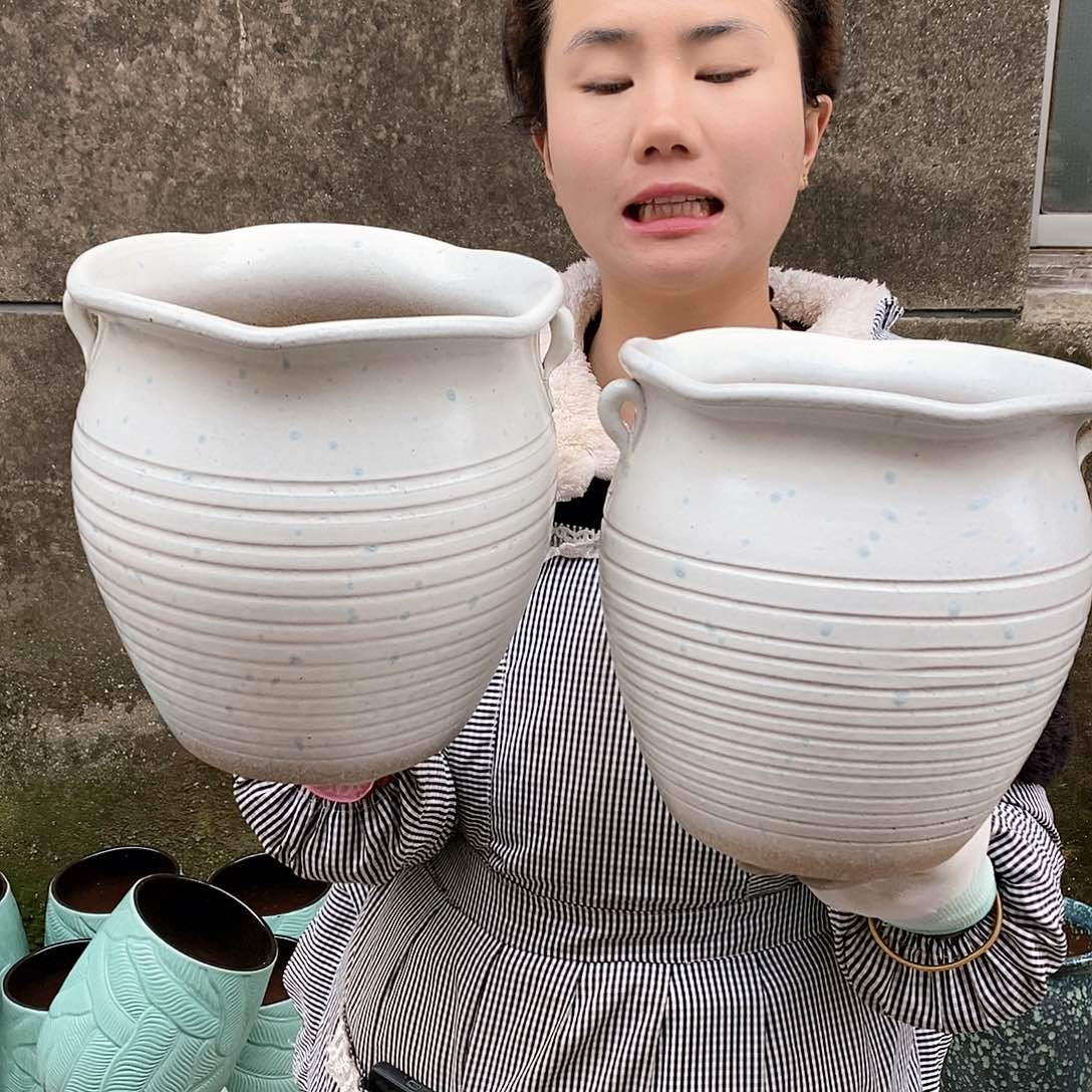 紫砂花盆正品口19高19