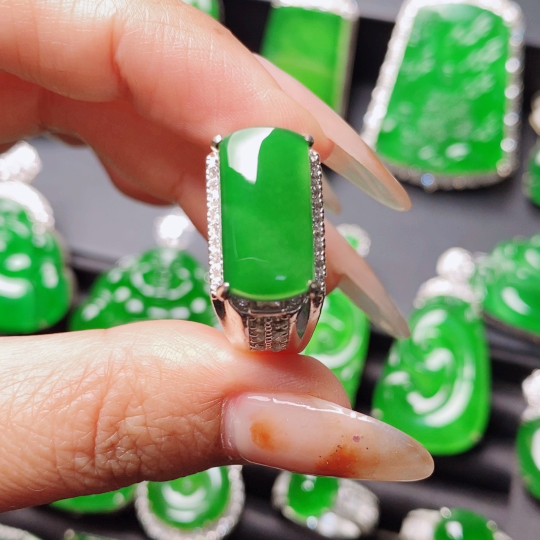 未镶嵌戒指翡翠天然翡翠正品