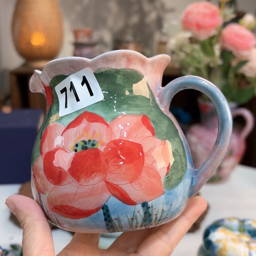 景德镇手绘高温釉下彩陶瓷茶具