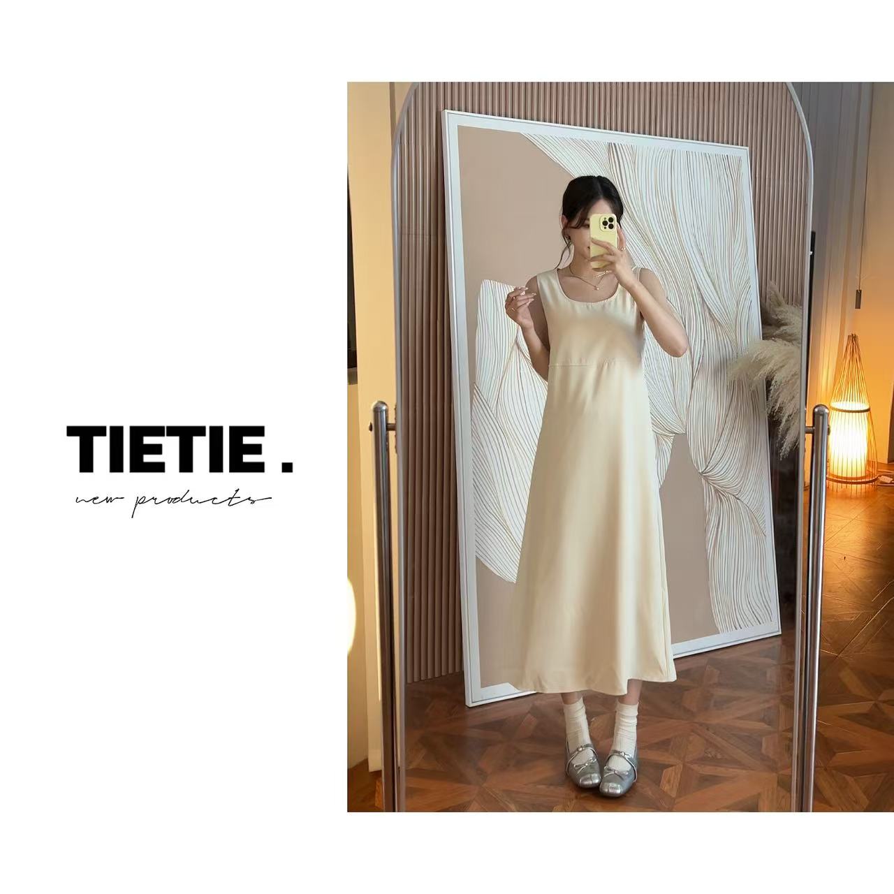 5780高级感韩系背带连衣裙2025新款早春季配大衣女装长裙子