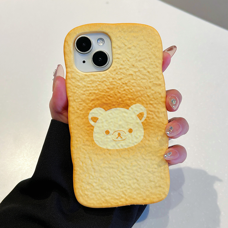 面包轻松熊适用苹果16promax手机壳15/14/13全包12/11硅胶xsmax套