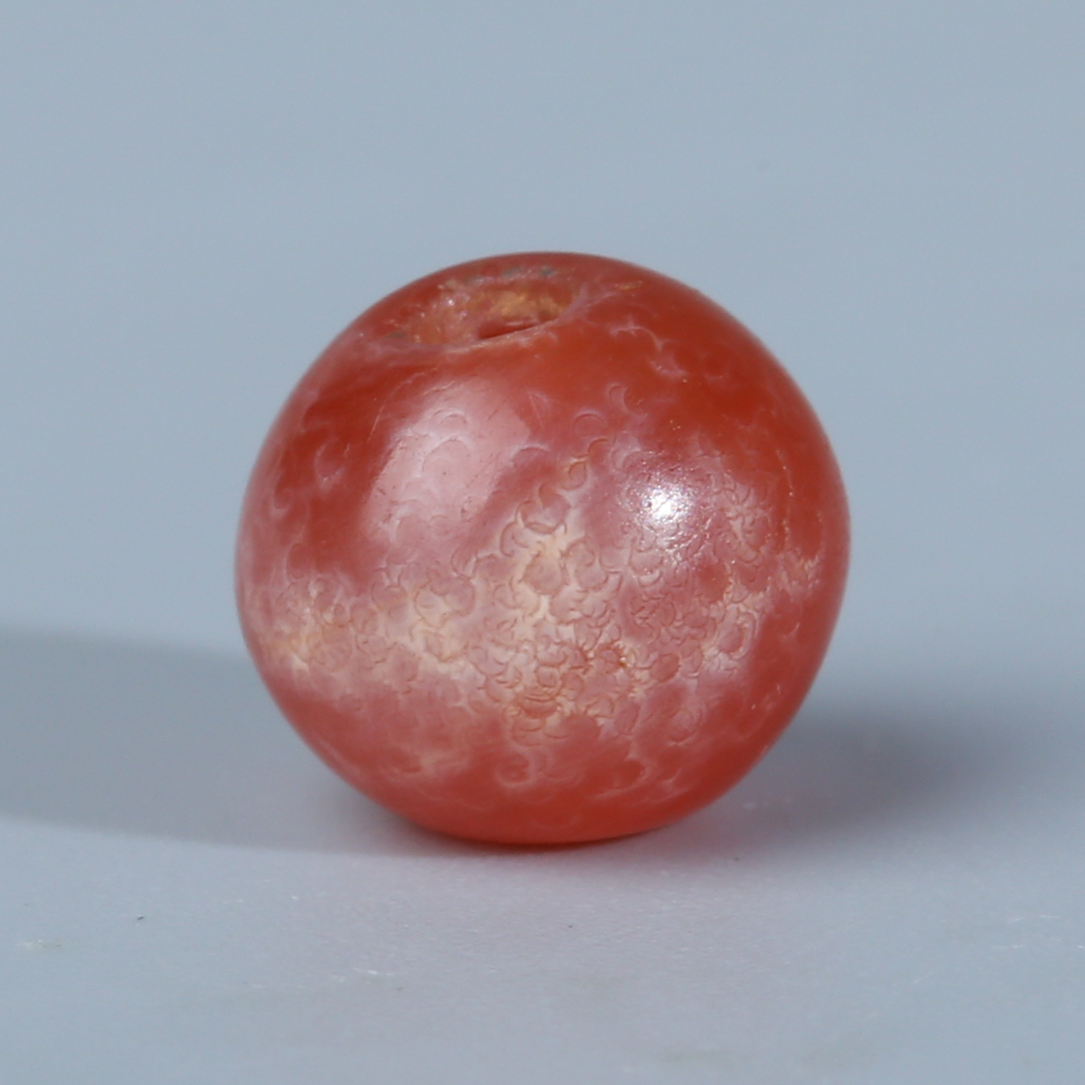 H06-059 伊朗大孔金皮红玉髓圆珠 8*7.5mm