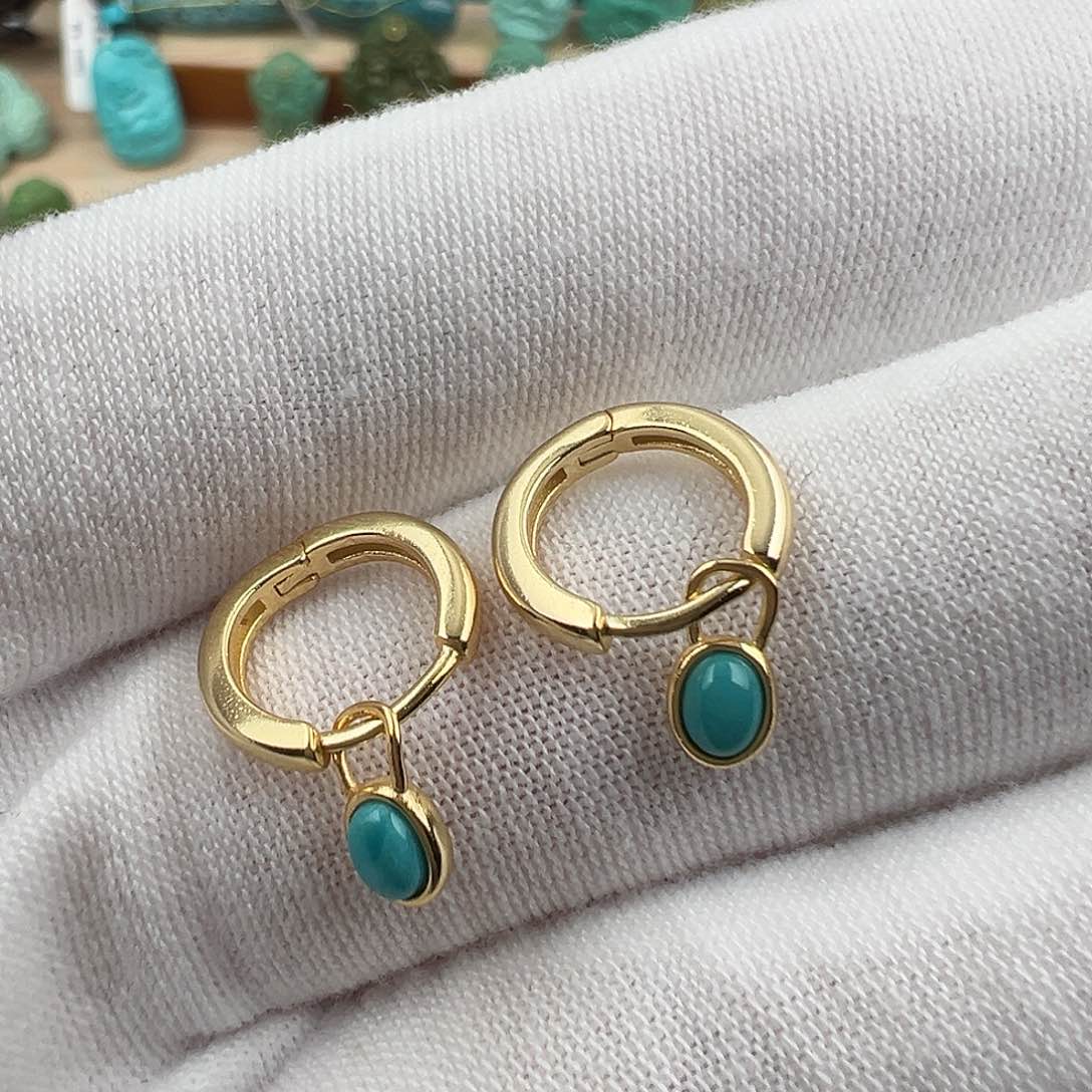 绿松石配饰银S925镶嵌