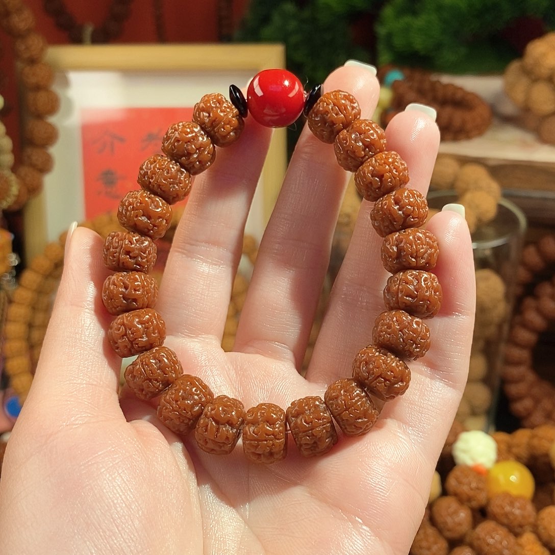 金刚菩提手串135玉华单圈红圆