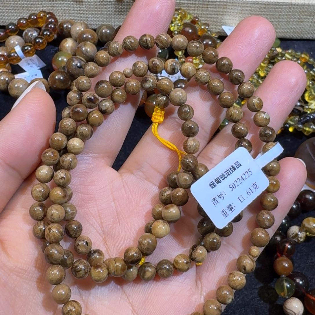 琥珀珠宝奇石未镶嵌根蜜108