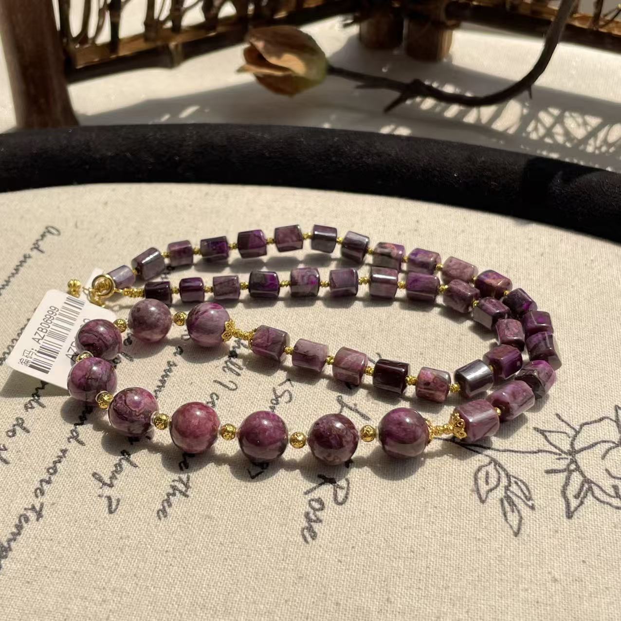 南非舒俱来酱红项链/18k/40cm/AZB9130（许诺）