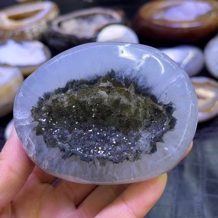 水晶珠宝半成品未镶嵌绿晶钱袋子