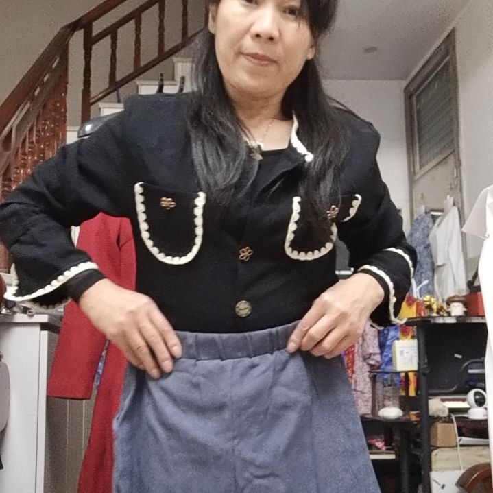 冬季毛呢a版女士短裙