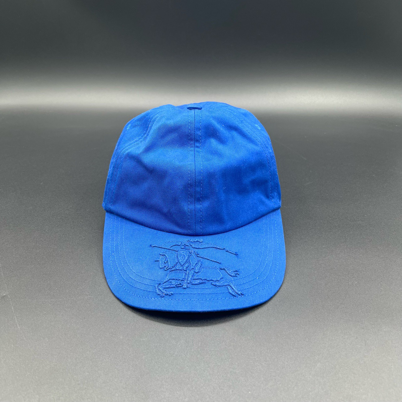 95新 BURBERRY/博柏利 （jp）205 蓝色骑士刺绣棒球帽 L码