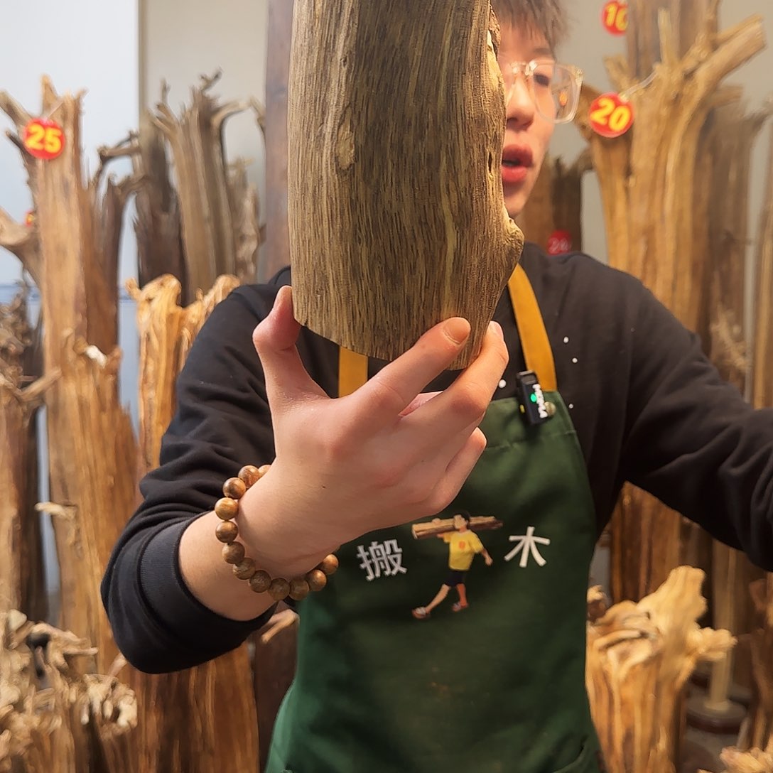 沉香摆件天然沉香原木摆件➕底座