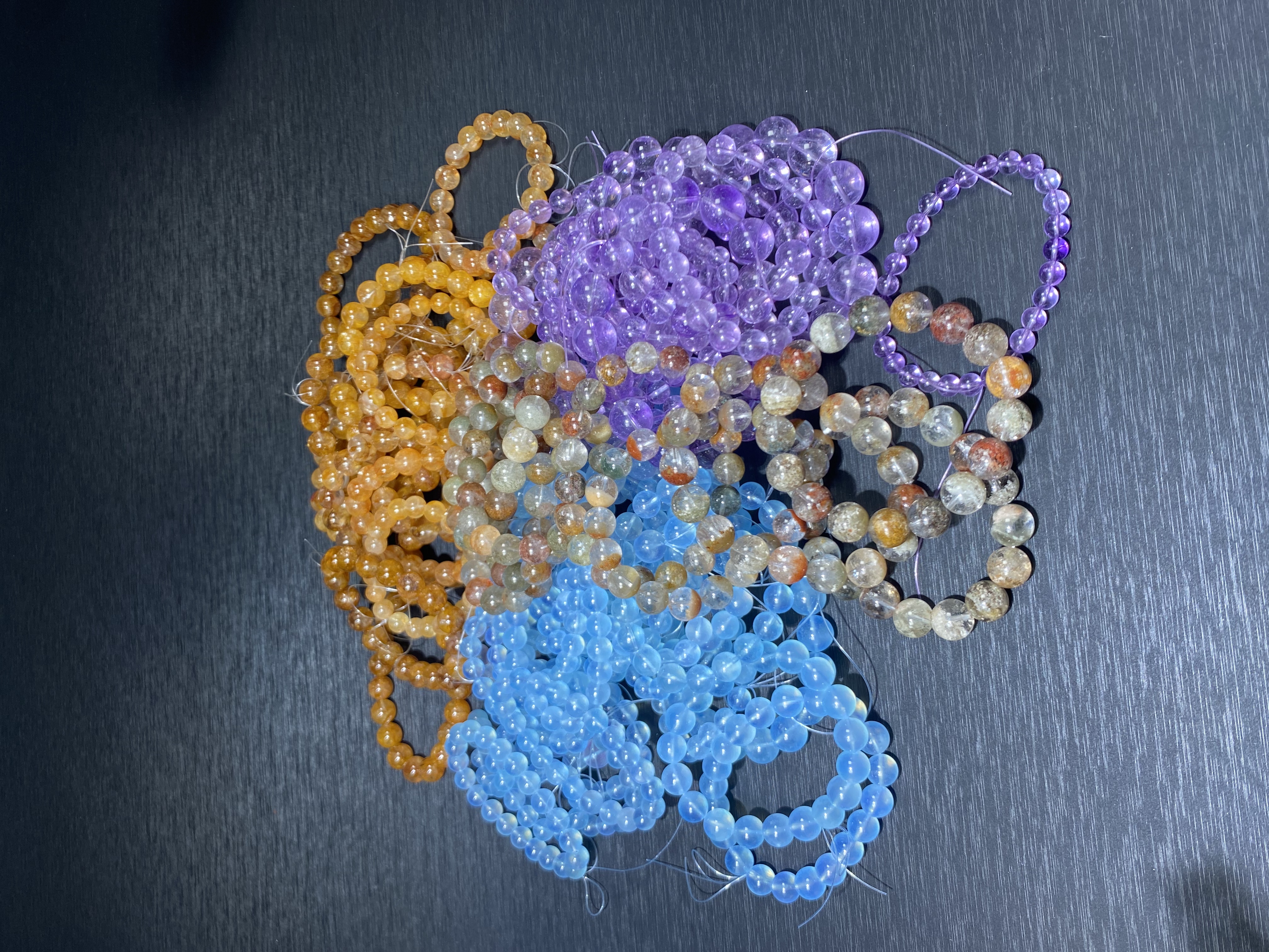 【1号链接】天然晶石手串手链随型默认微瑕多样性发其一