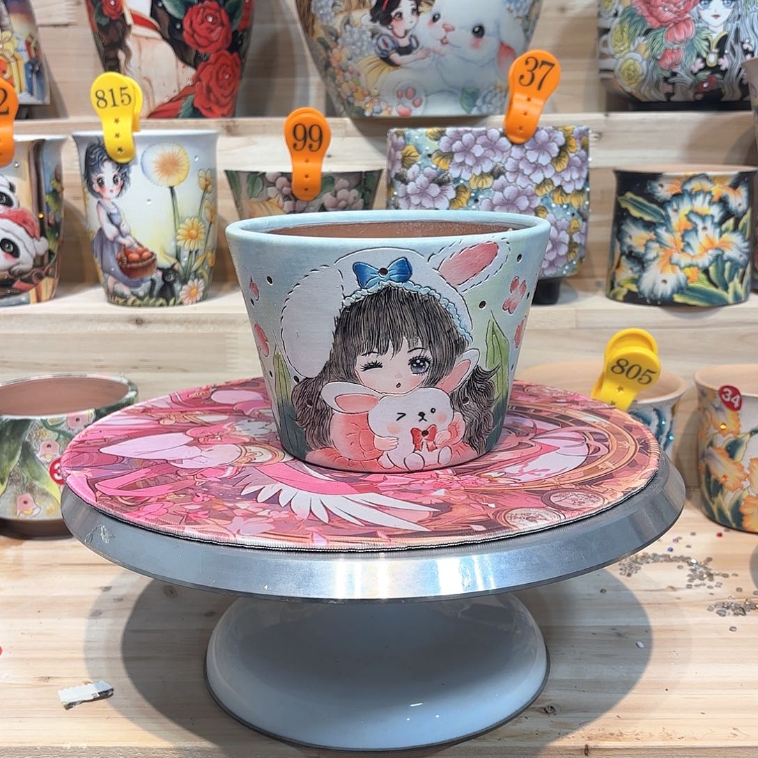 紫砂花盆手工花盆默认微瑕14/11