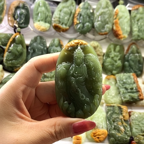 和田玉未镶嵌挂件