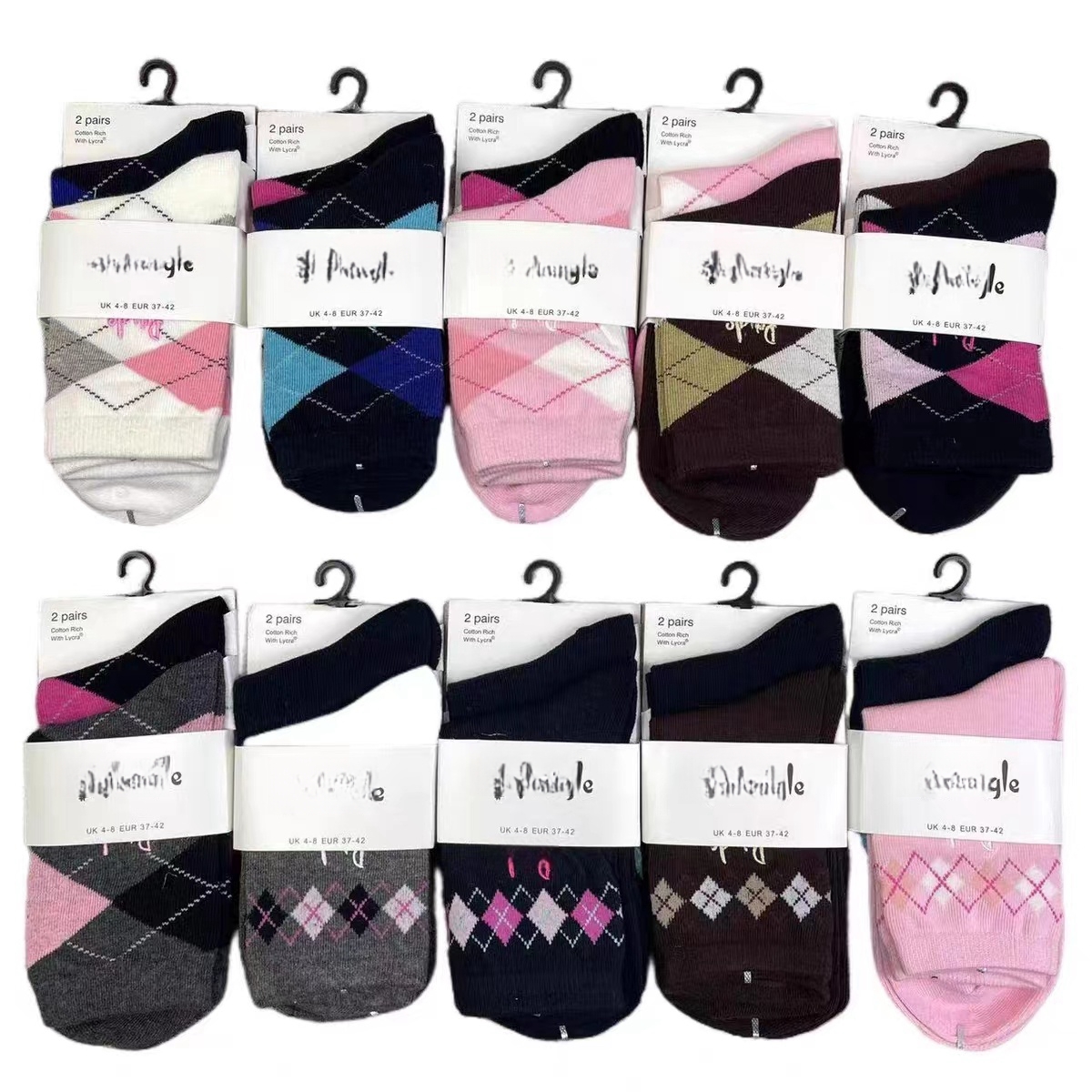 6双组合，YP外贸袜男女长筒袜秋冬精梳棉高档袜英伦风学生袜无骨袜