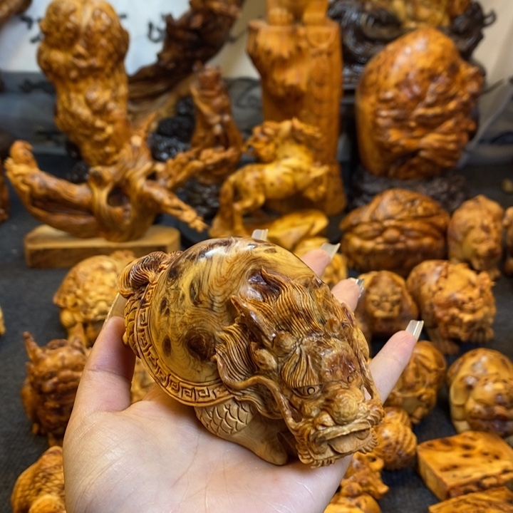 信***！崖柏龙龟手把件手把件