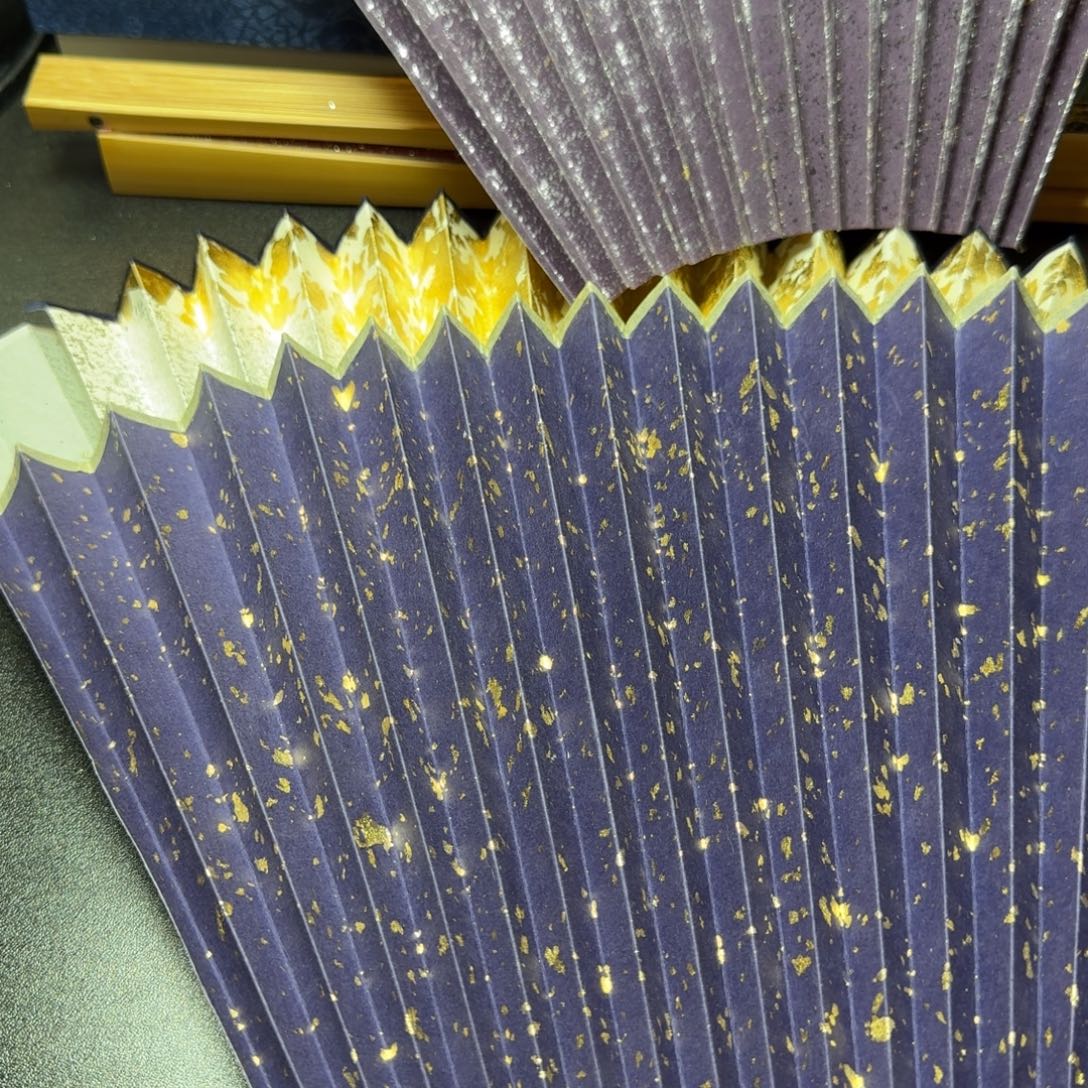 N***⑤扇子铲子扇面 背面洒金