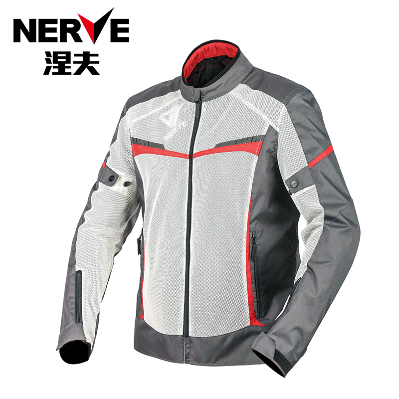 NERVE涅夫诺亚夏季骑行服男摩托车机车网眼夹克薄款透气防护