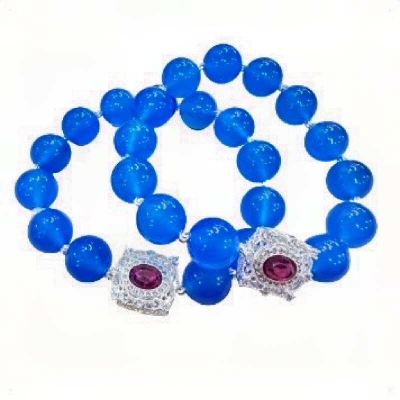 【福气来珠宝】W007-精美玛瑙手串-多样性发其一