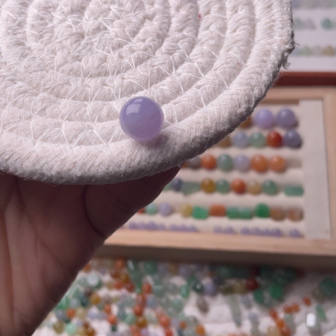 未镶嵌手链翡翠卡10.6紫珠