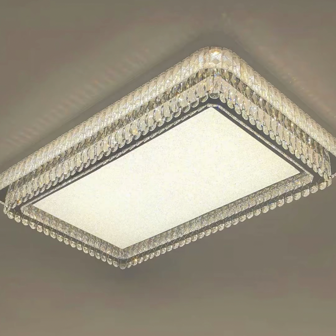 2025新款轻奢竹节水晶客厅吸顶灯现代简约大气餐厅卧室书房灯