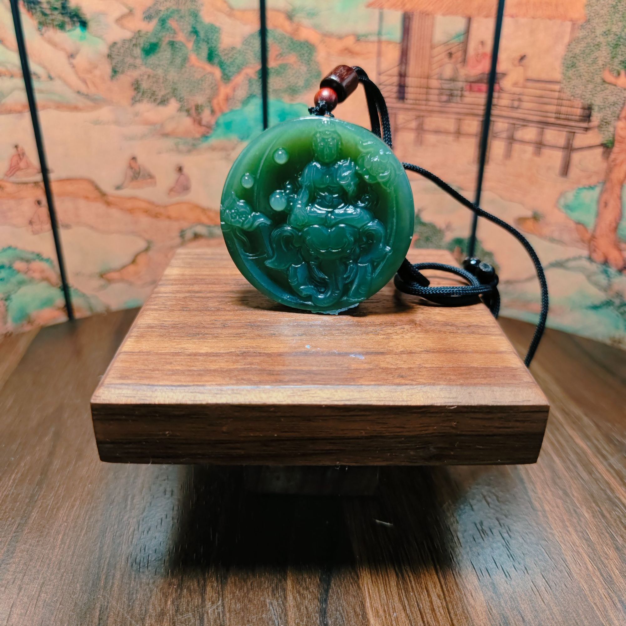 M和田玉普贤吊坠（龙，蛇）0448