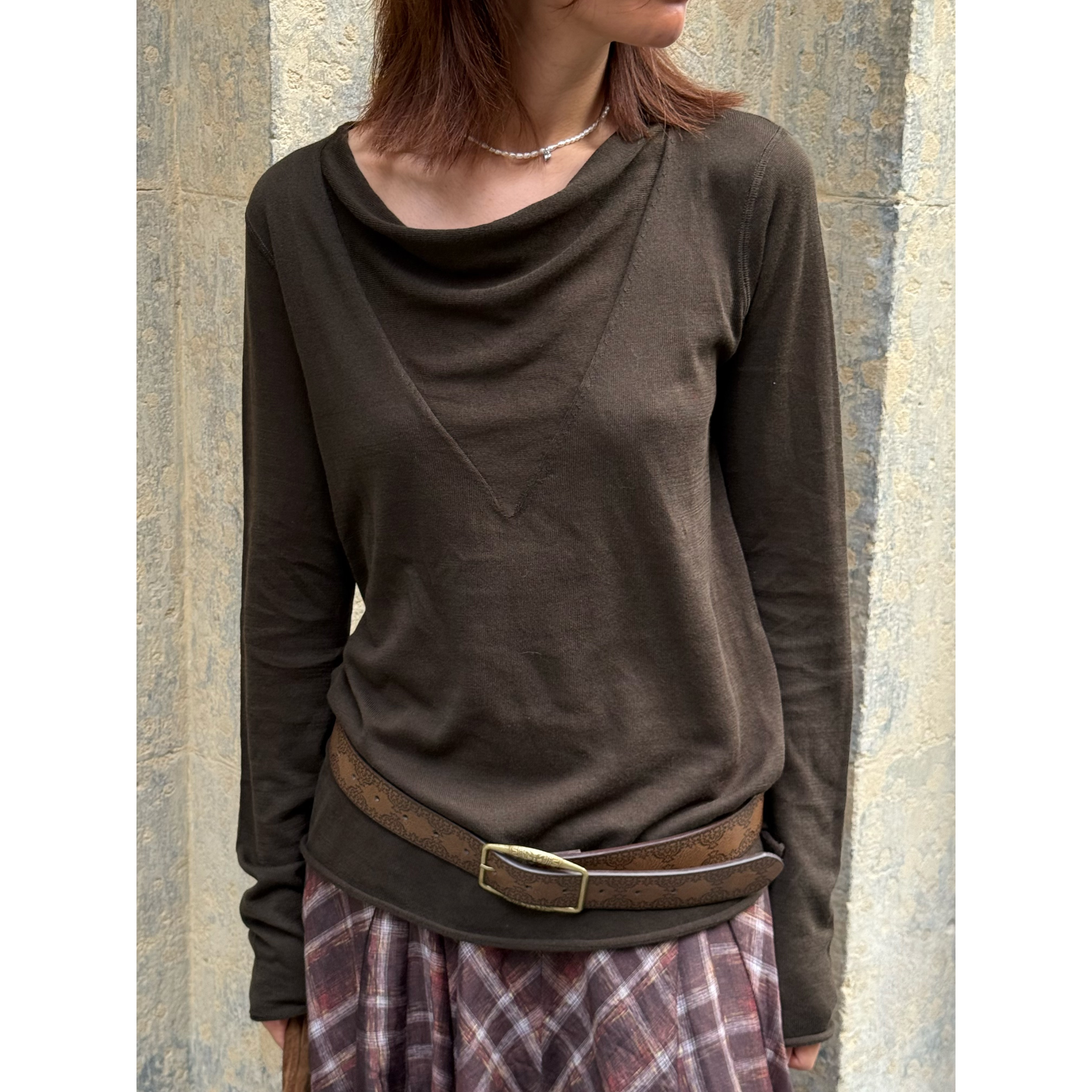 25秋 100%长绒棉 荡领长袖