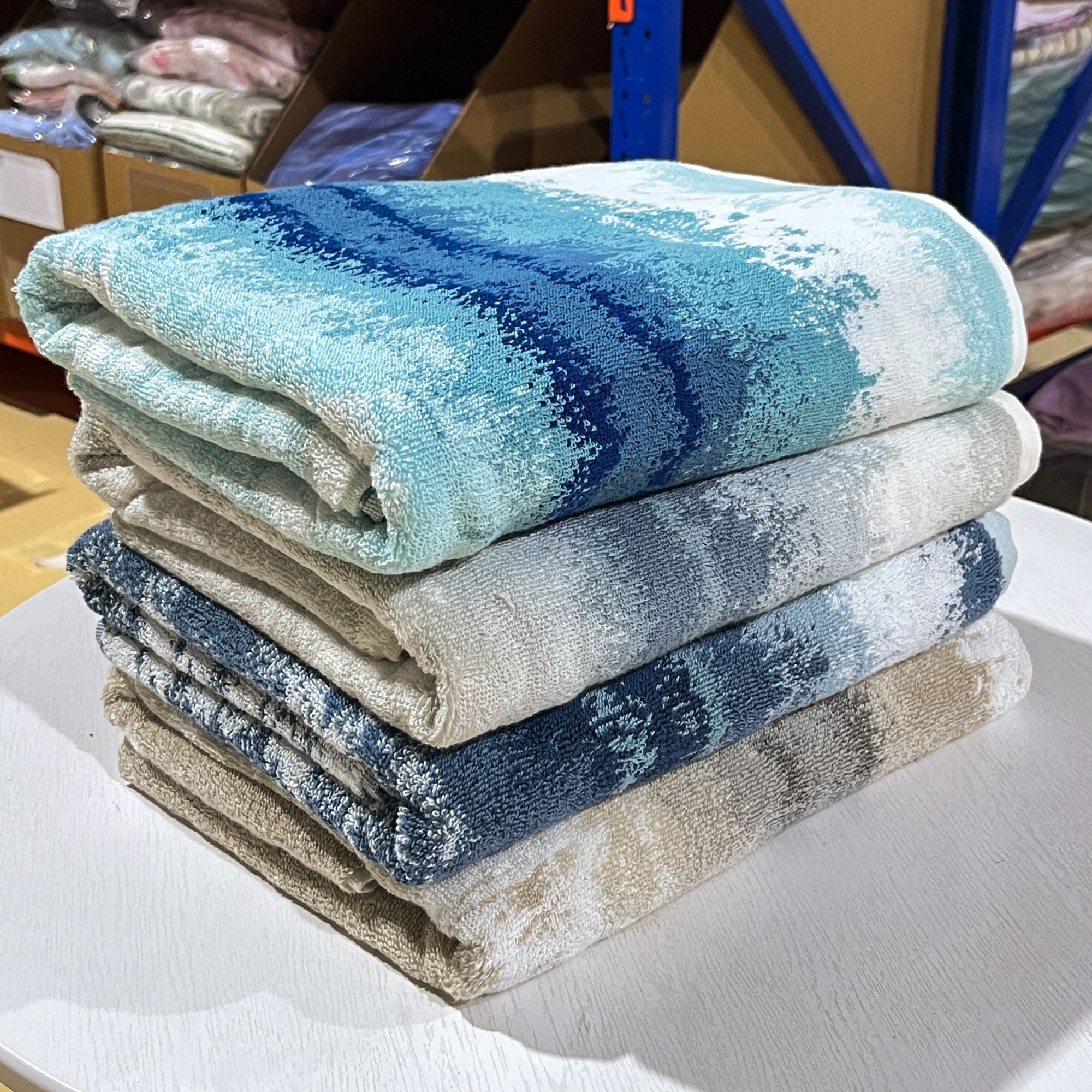 设计师款外贸品牌订单打样纯棉浴巾75x140cmD家大师系列