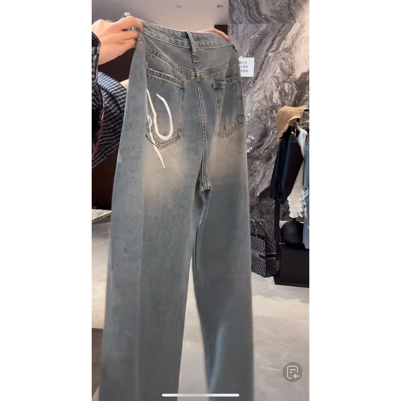 徐秋阳  小众基调 春季新款百搭时尚休闲显瘦牛仔裤7971