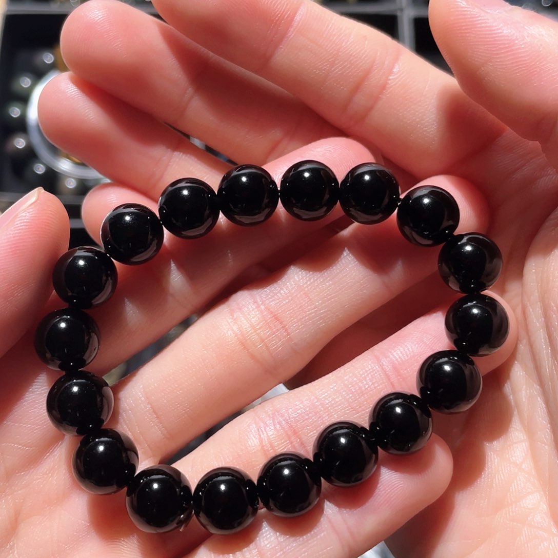 黑曜岩手链未镶嵌灼*