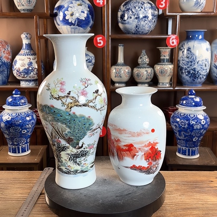 瓷片菊*茶景德镇陶瓷赏瓶