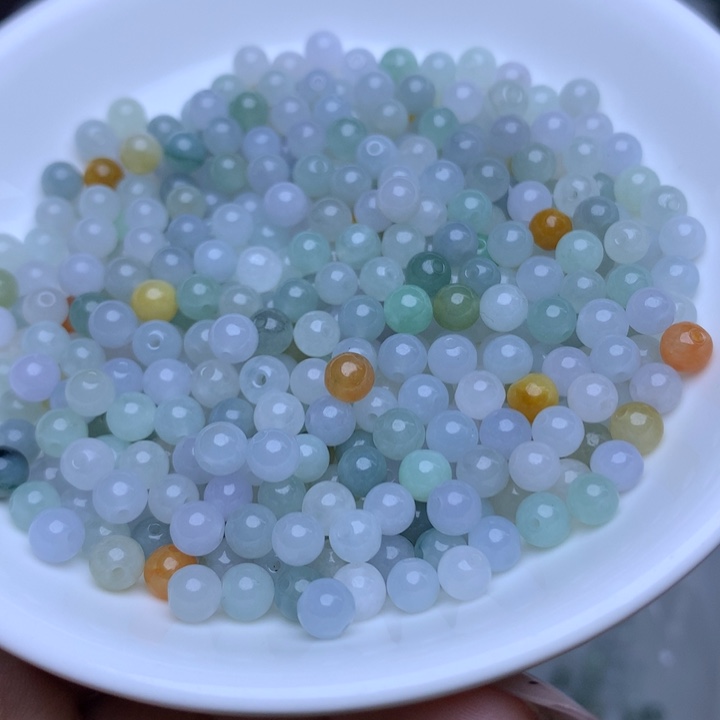 散珠翡翠卡4.6冰三彩40个单圈