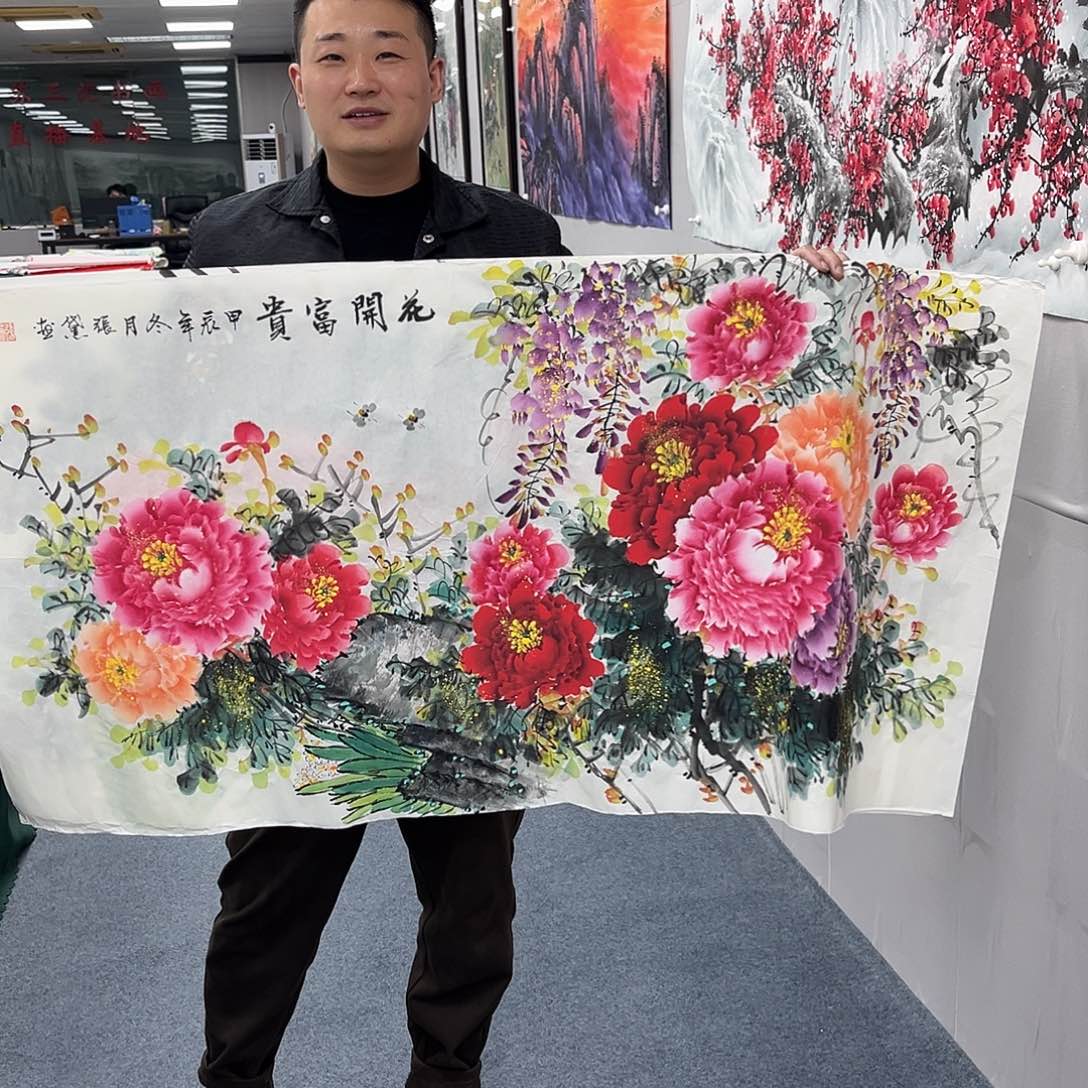 国画国画宣纸纯手绘制作