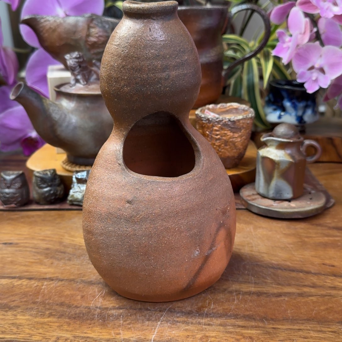 十****末石泰节备前烧挂花器福利一口价