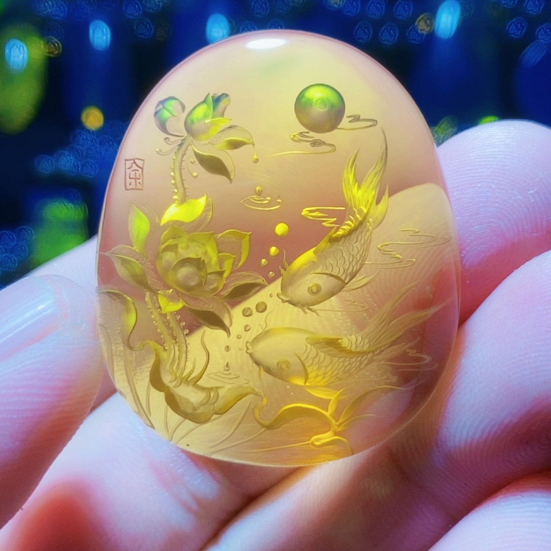 【闪购商品】蓝珀颈饰未镶嵌蓝珀阴雕