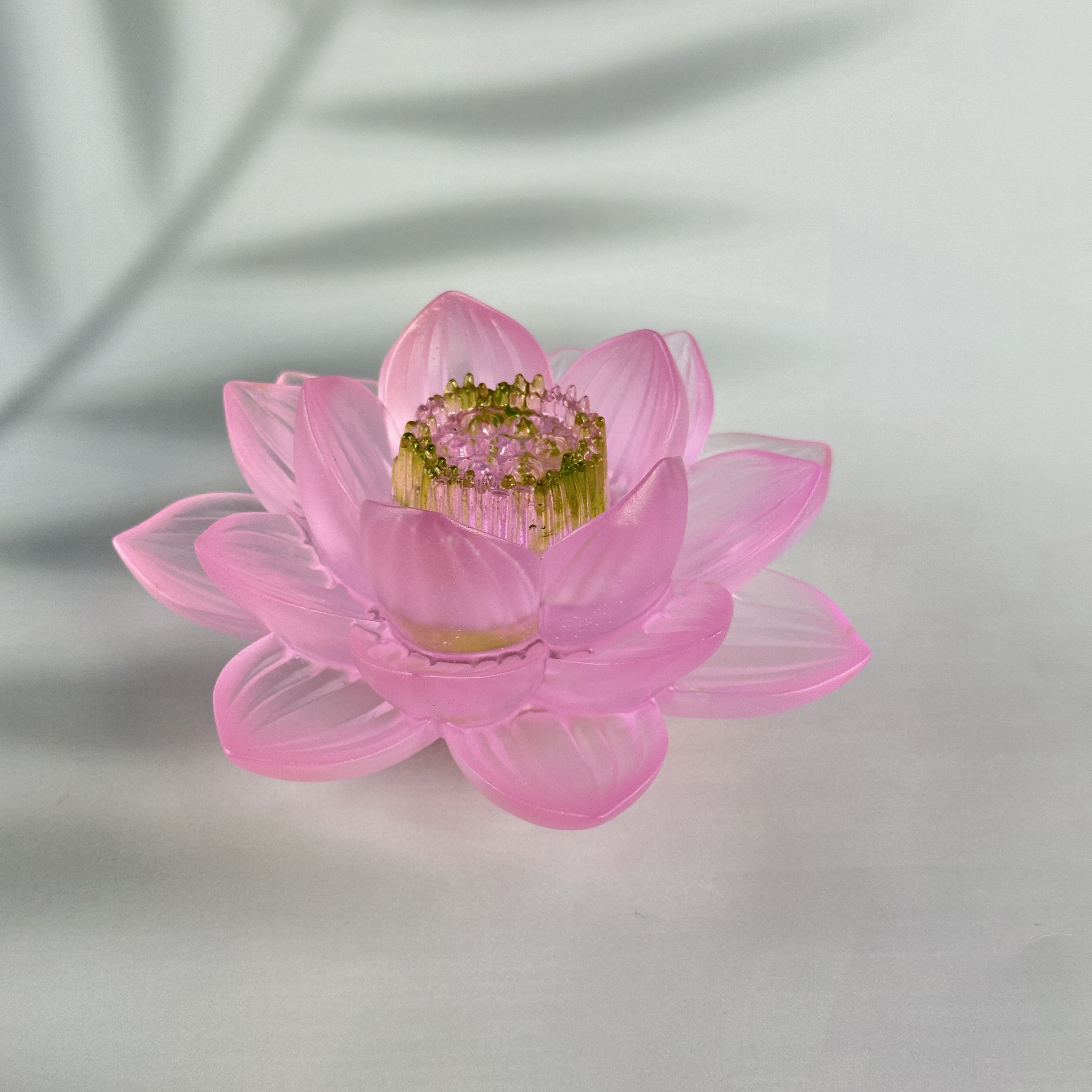 琉璃莲花摆件古法工艺客厅茶几装饰佛前供品轻奢设计
