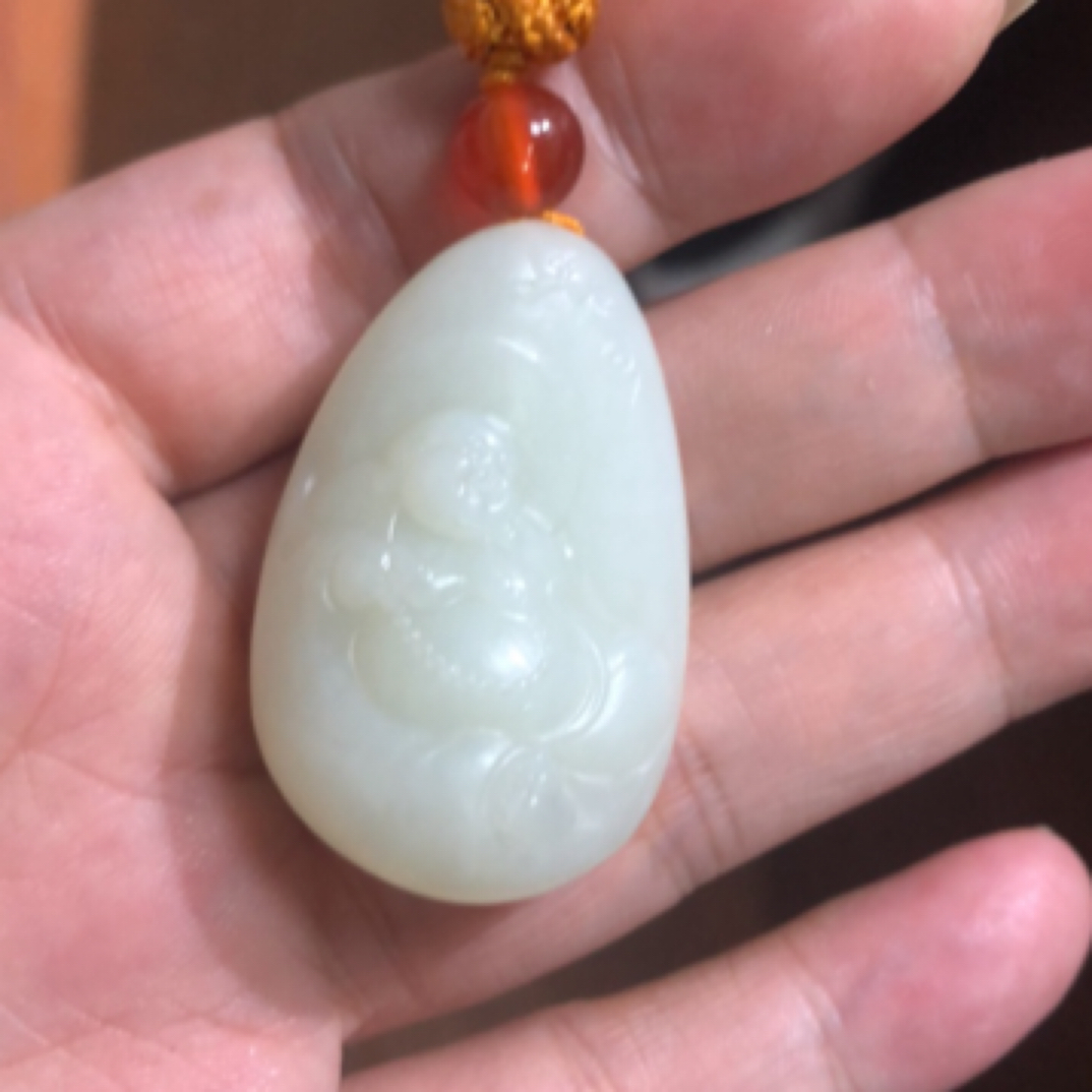 和田玉佛挂坠项链女情侣