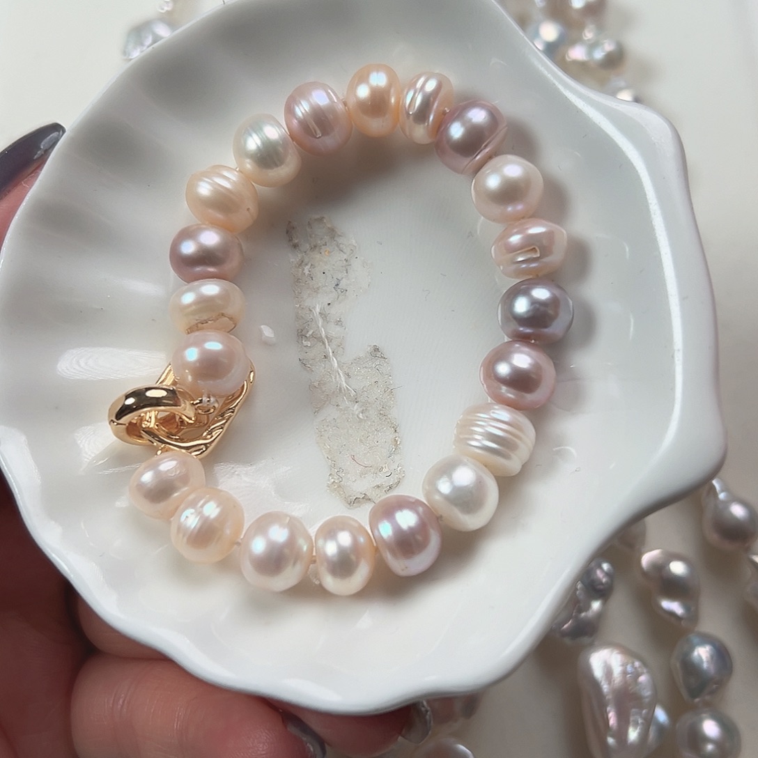 淡水珍珠手绳合金