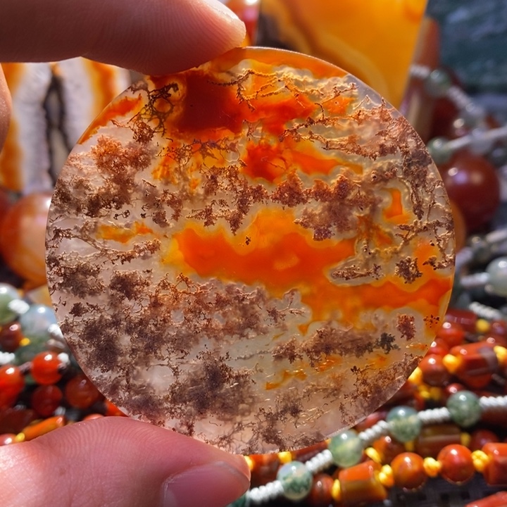 【闪购商品】玛瑙/玉髓颈饰未镶嵌山*