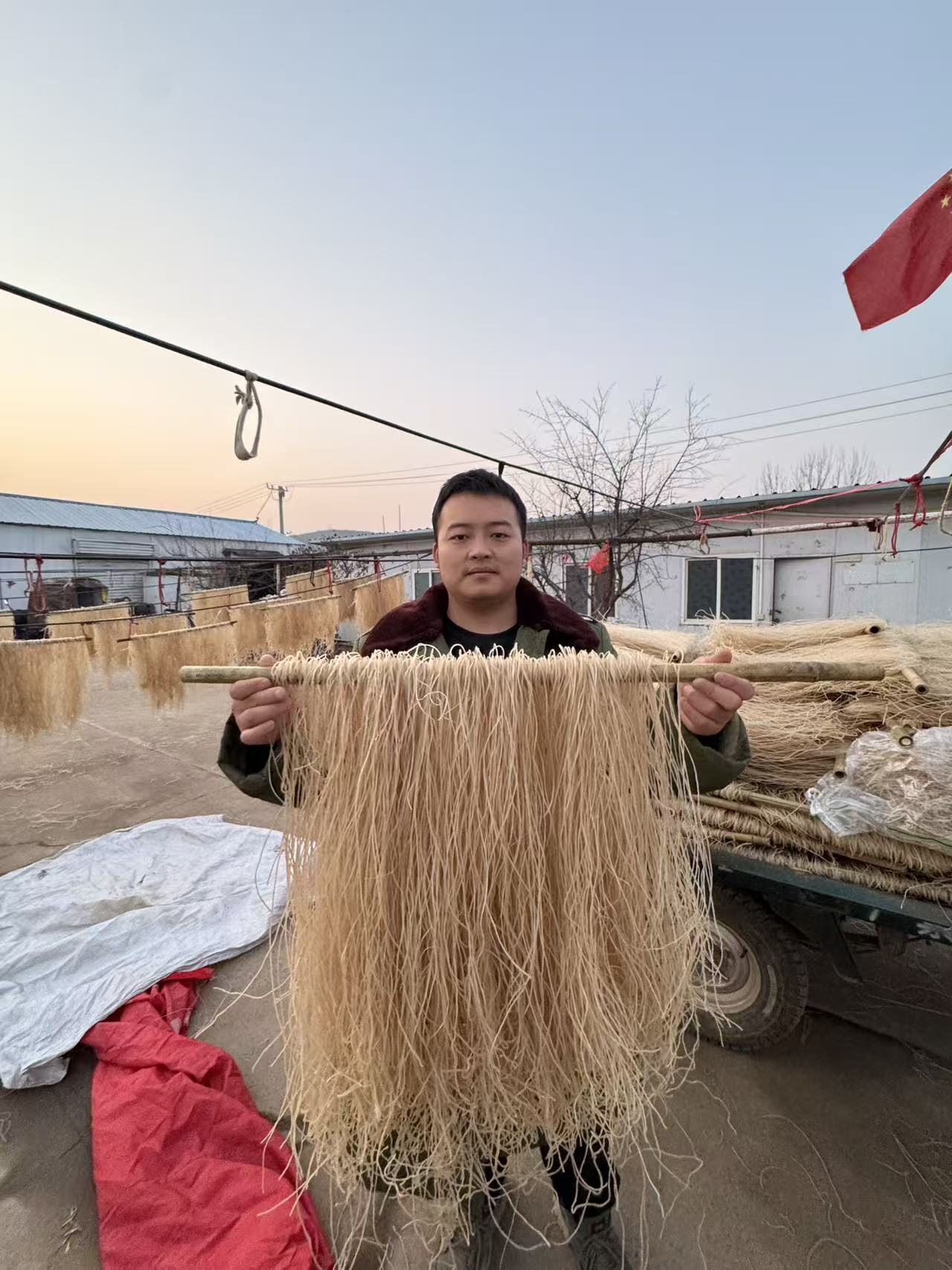 河南纯红薯粉条手工农家古法制作自然晾晒{假一赔万 支持试吃}