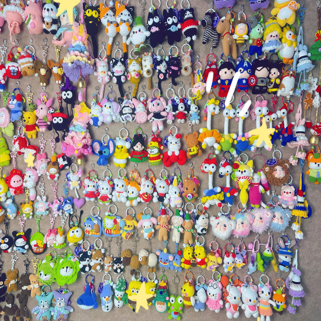 「直播间专拍」纯手工钩织玩偶挂件，默认微瑕不退不换100-300