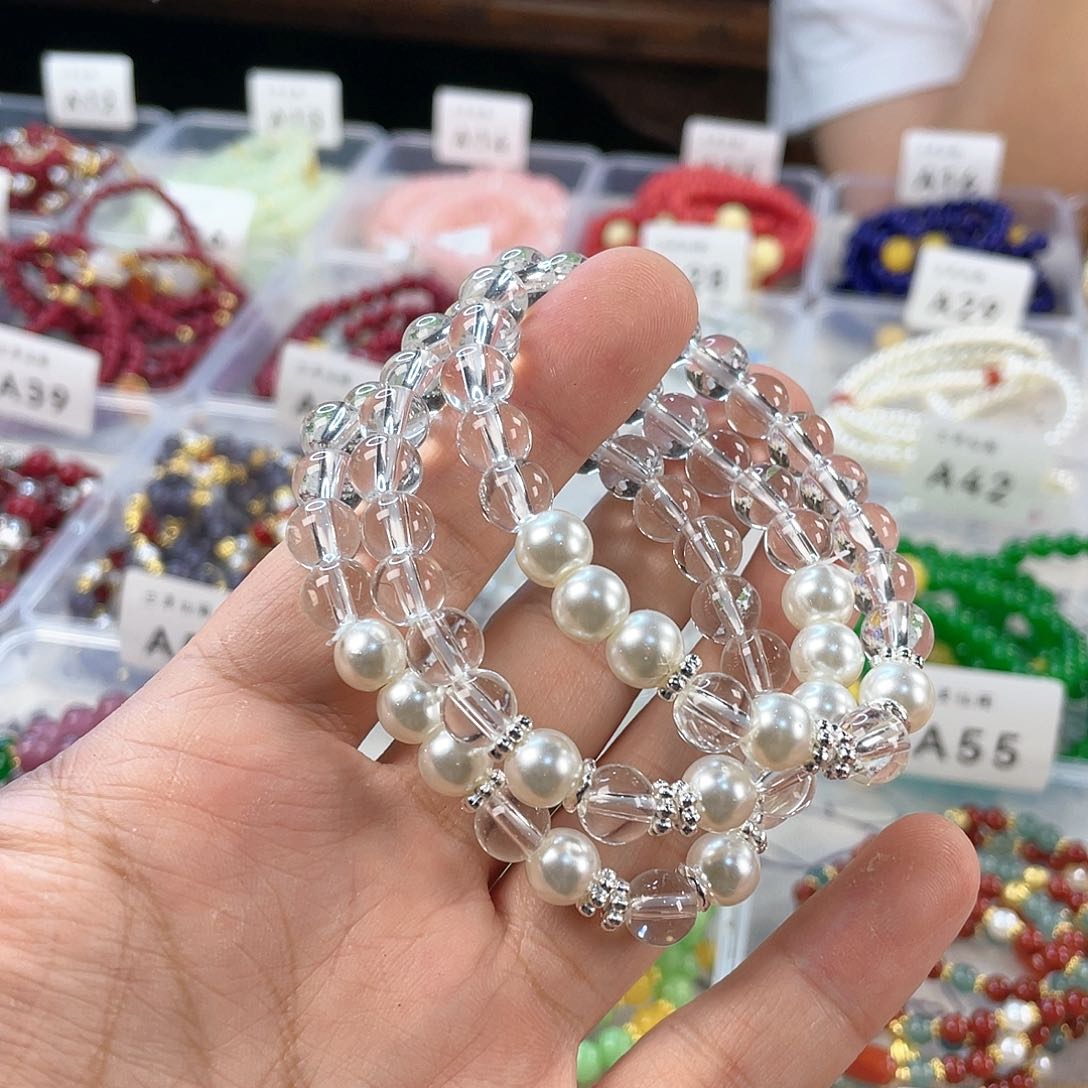 檀香木手串银S925镀金镶嵌