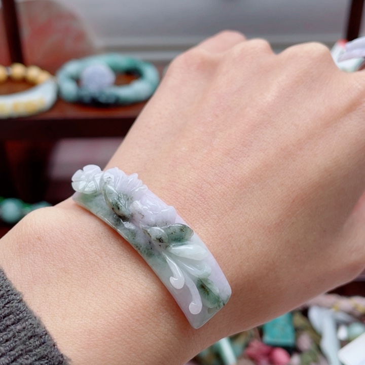 翡翠未镶嵌手链手牌